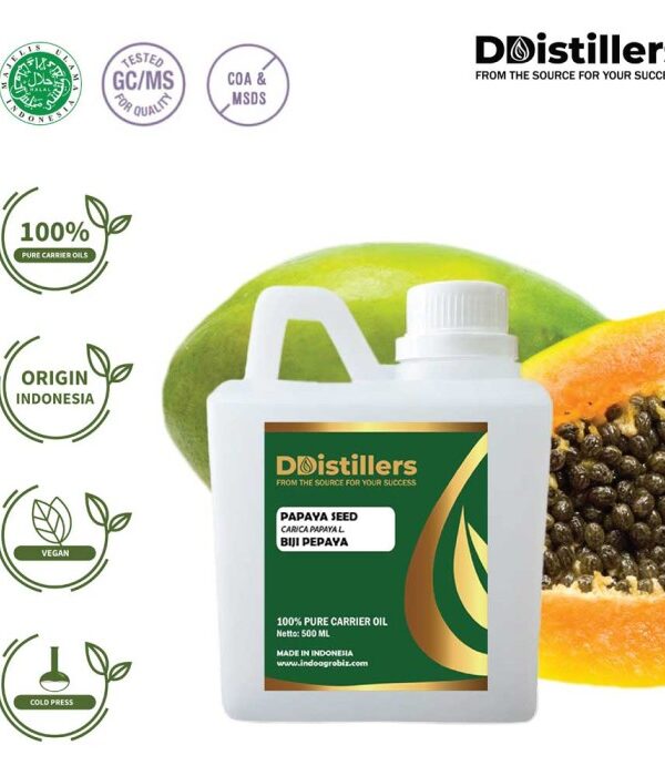Papaya Seed / Biji Pepaya Carrier Oil Pure 100%, 500ML-1L HDPE