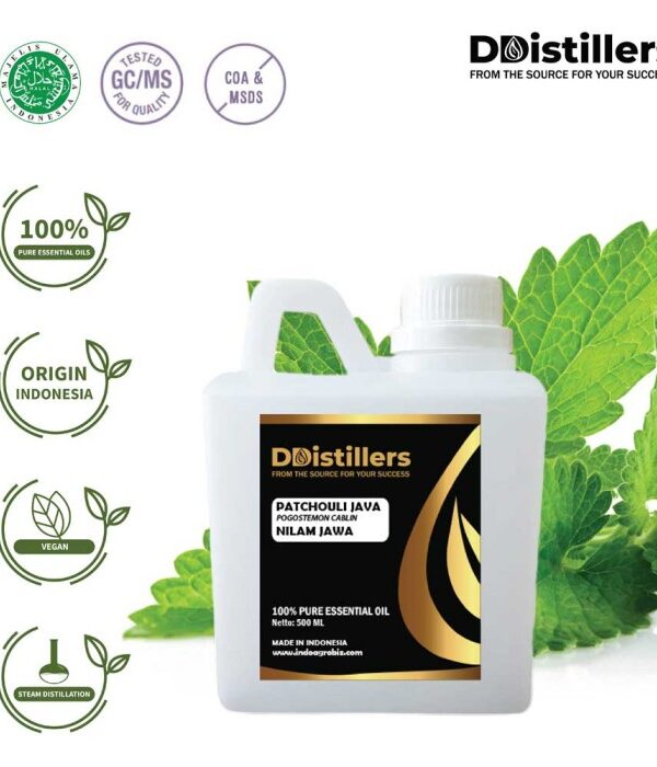 Patchouli Java / Nilam Jawa Essential Oil Pure 100%, 500ML-1L HDPE/SS