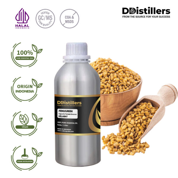 Fenugreek / Klabet Essential Oil Pure 100%, 500ML-1L HDPE/SS