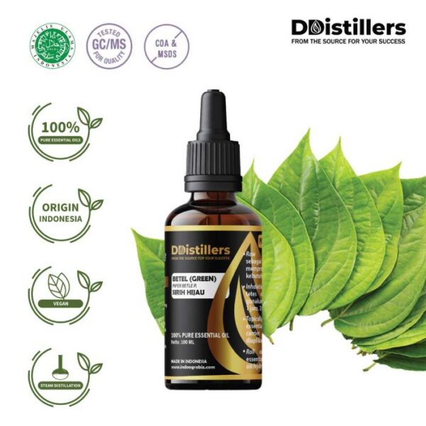 Betel (Green) / Sirih Hijau Essential Oil Pure 100%, 50-100ML GS