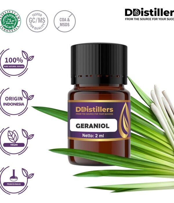 Geraniol Natural Isolate Oil Pure 100%, 2ML GS