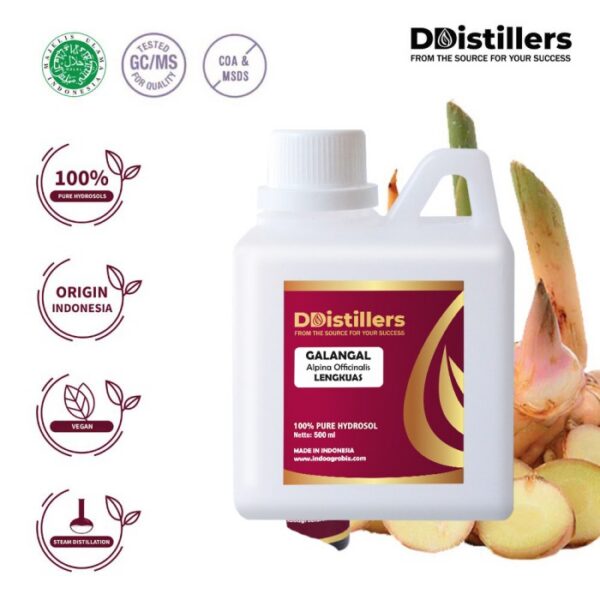 Hydrosol Galangal / Lengkuas 100%, 500ML-1L HDPE