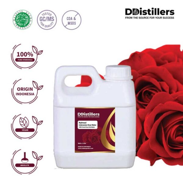 Hydrosol Rose / Mawar Pure 100%, 500ML-1L HDPE
