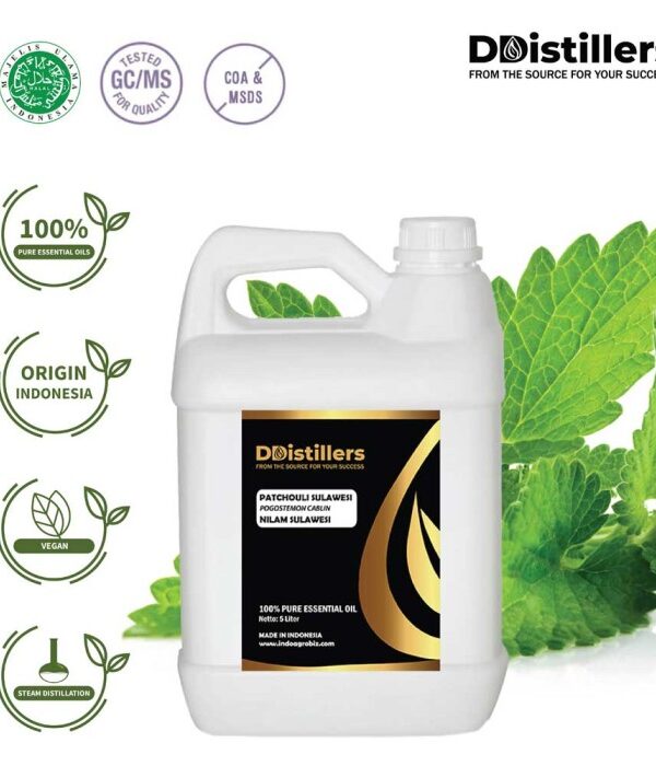 Patchouli Sulawesi / Nilam Sulawesi Essential Oil Pure 100%, 5L HDPE